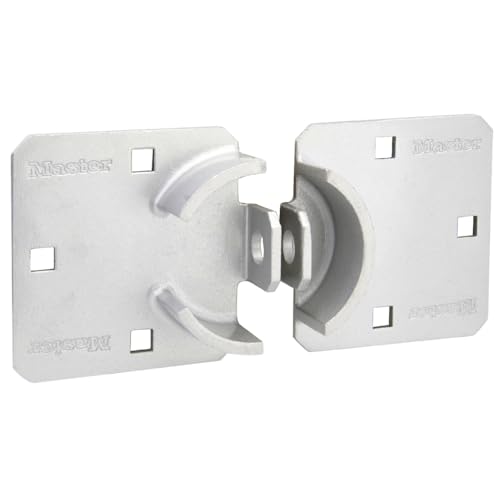 Master Lock Chrome Hasp Lock, Heavy Duty Hidden Shackle Lock and Hasp, Solid Steel Lock for Trucks, Trailers, or Vans, 9 Inches Wide, 770