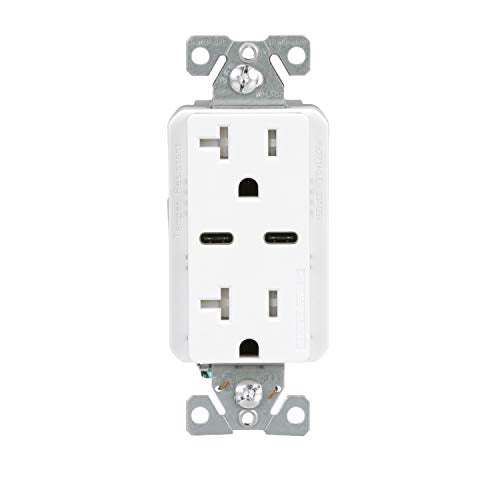 Eaton TRUSBC20W-BOX - 5.0A USB Type C Duplex Recep 20A 125V W - 1EA