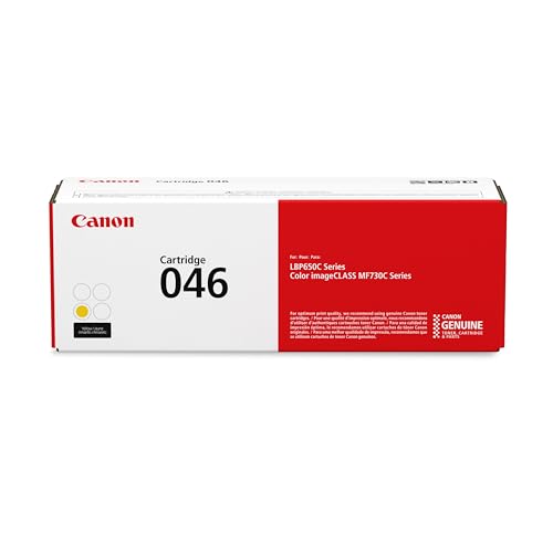 Canon Genuine 046 Yellow Toner Cartridge Compatible with LBP654Cdw, MF731Cdw, MF733Cdw, MF735Cdw