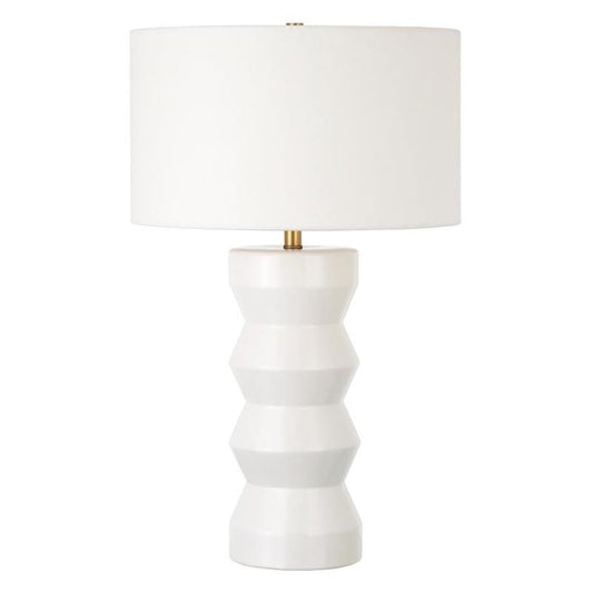 Henn&Hart 27" Modern Table Lamp Flat White