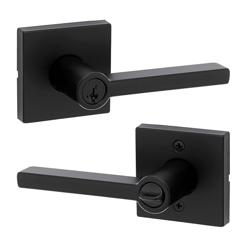 Kwikset Halifax Entry Door Handle Matte Black