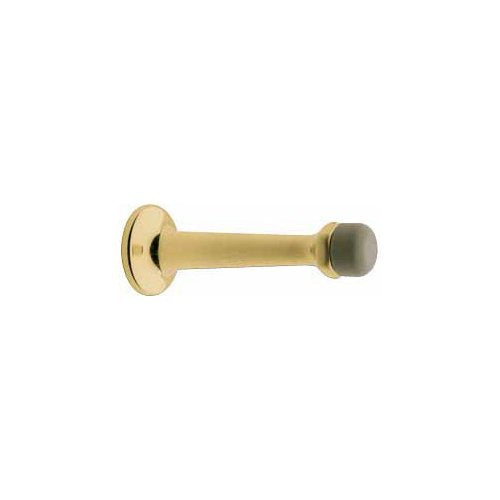 Baldwin Estate 4045.003 Base Mounted Wall Door Bumper in Lifetime Polished Brass, 3"