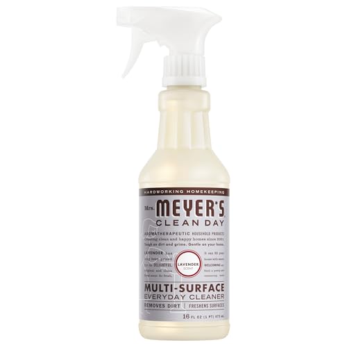 MRS. MEYER'S CLEAN DAY Multi Purpose Cleaner, Lavender Scent, 16 oz Spray Bottle