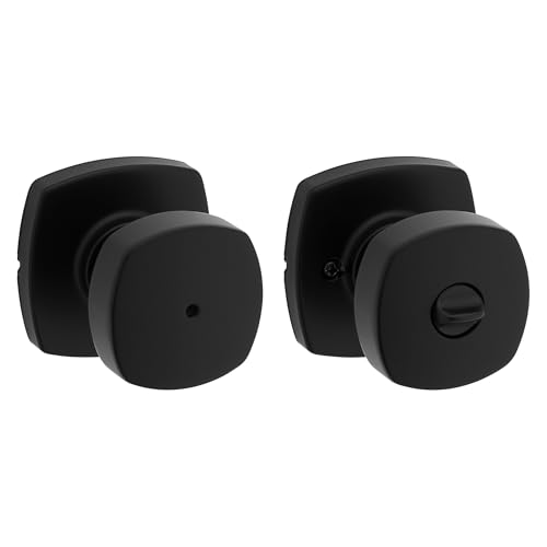 Kwikset Arroyo Privacy Door Knob, Matte Black