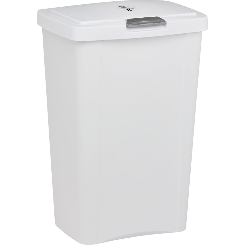 Triplenet Pricing 10458004 Touch Can, White, 13 Gallon