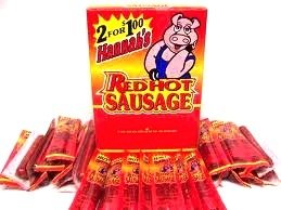 Hannah's Red Hot Pork Sausage 2/50ct