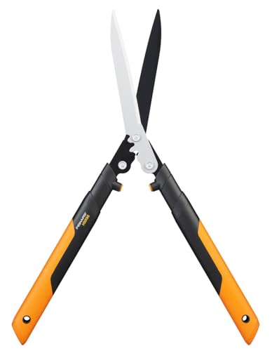 Fiskars PowerGear X Hedge Shear HSX92, Non-Stick Coating, Steel Blades, Length: 63 cm, Black/Orange, 1023631