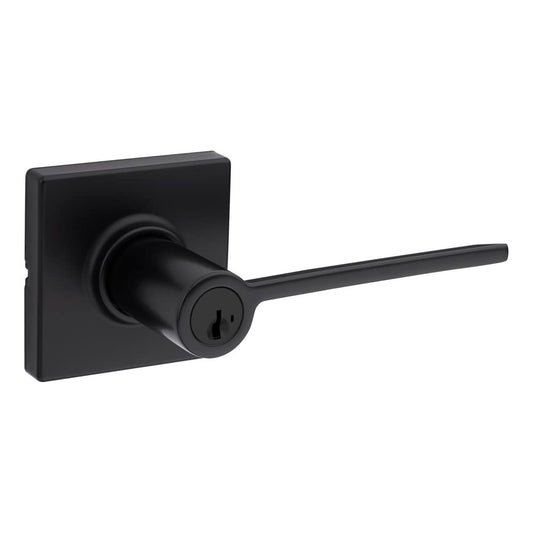 Kwikset Ladera Entry Door Handle Matte Black