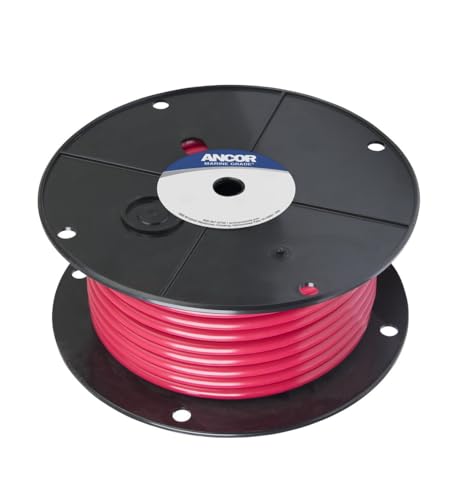 Ancor 113510 Tinned Copper Battery Cable 4 AWG 100ft Red
