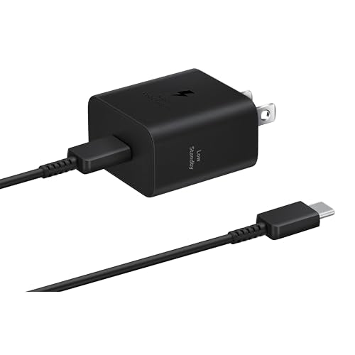 Samsung 25W USB-C Wall Charger with Cable, Black
