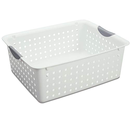 Triplenet Pricing Large Ultra Basket, Open Storage Bin to Organize Closets, Cabinets, Pantry, Shelving and Countertop Space, White, 1-Pack 16268006