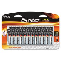Energizer MAX AA Alkaline Batteries 36-Pack (6 PK/Carton)
