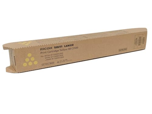 Ricoh 842252 IM C3500 Yellow Toner Cartridge for use in The Ricoh IM C3500 Yield 19000 Pages in Retail Packaging