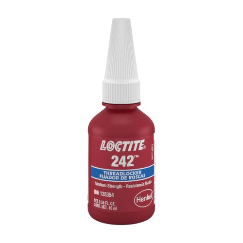 Loctite 135354 Blue 079340-24221-BO 242 Removable Thread Locker, 3/4" Length x 1/4" Width, 10 mL