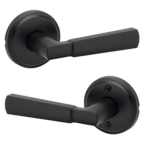 Kwikset Perth Passage Door Lever Matte Black
