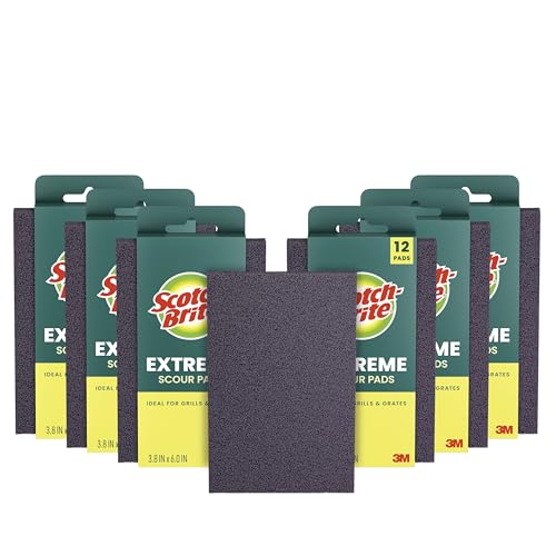 Scotch-Brite Advanced Extreme Scrub, Ideal for Grills and Grates, 12 Scour Pads