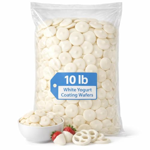 10 lbs Bulk White Yogurt Coating Wafers Candy Melts, Premium Confectionery Coating, Ideal for Baking, Decorating, and Candy Making, 223080