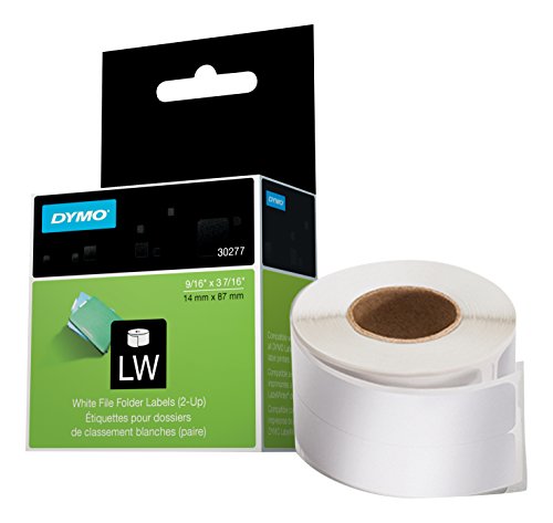 DYMO LW FLDR LABEL BLK/WHT-2UP