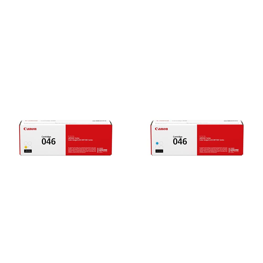 Canon Genuine Toner Cartridges 2-Pack (Yellow & Cyan) 1247C001/1249C001
