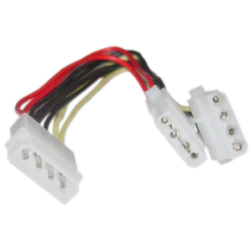CableWholesale 4 Pin Molex Power Y Cable 8 in