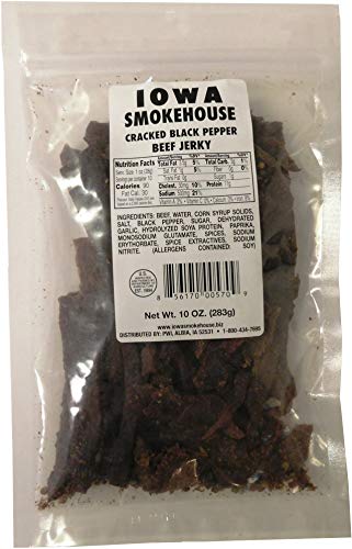 Iowa Smokehouse Beef Jerky Cracked Black Pepper 10oz IS-10JP