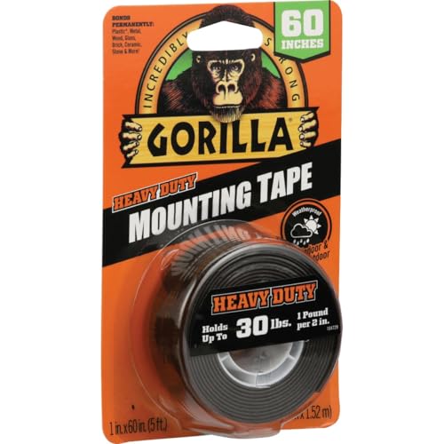Gorilla Heavy Duty Mounting Tape Black 30lbs