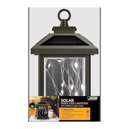 Feit 7 in. Solar Metal Hanging Pathway Light Bronze
