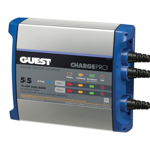 Guest 2711A On-Board Battery Charger 10A 12V, 2 Bank