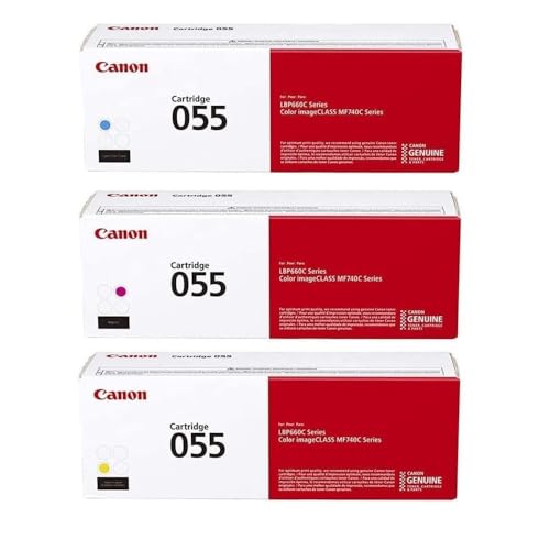 Canon Genuine Toner, Cartridge 055 Cyan (3015C001) 1 Pack for Color imageCLASS MF741Cdw, MF743Cdw, MF745Cdw, MF746Cdw, LBP664Cdw Laser Printers
