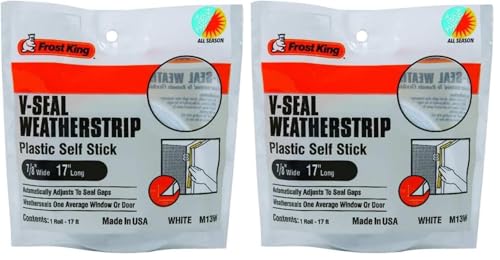 Frost King M13WH V-Seal Weather-Strip 7/8" x 17', 2 Pack