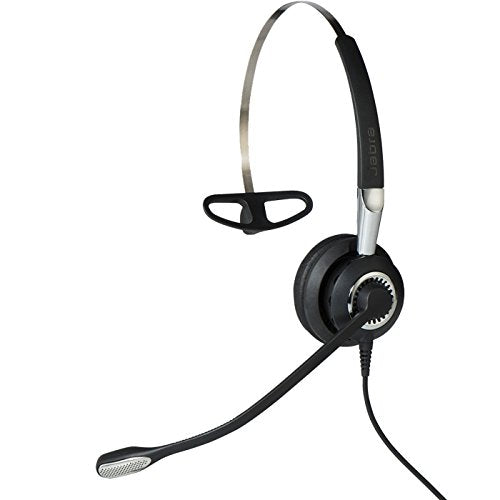 Jabra Biz 2400 II Quick Disconnect On-Ear Mono Headset - Noise-Cancelling and Corded Lightweight Headphone with HD Voice and Soft Head Cushioning for Deskphones