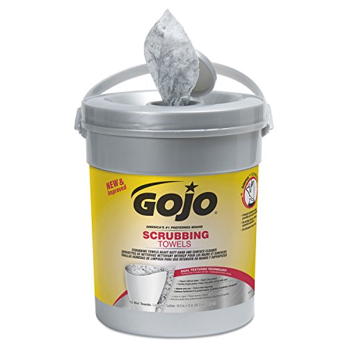 Gojo Dual Textured Scrubbing Wipes Canister 72 Wipes
