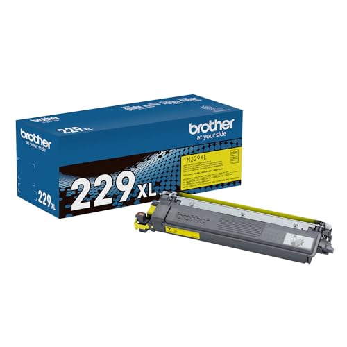 Brother Genuine TN229XLY Yellow High Yield Printer Toner Cartridge - Print up to 2,300 Pages(1)