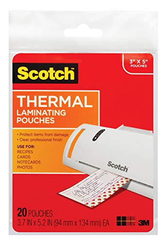 3M Scotch TP590220 Thermal Laminating Pouches 5 Mil 20-Pack