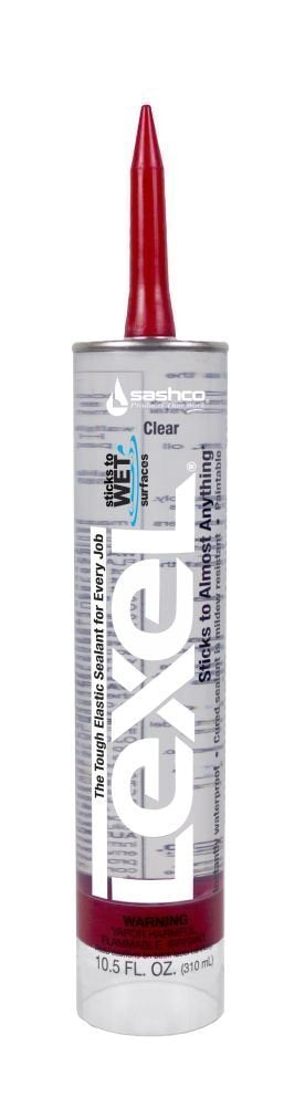 Sashco Inc 13010 2 Pack 10.5 oz. Lexel Adhesive Caulk, Clear