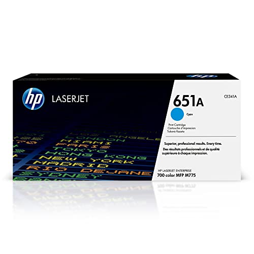 HP 651A Cyan Toner Cartridge | Works with HP LaserJet Enterprise 700 color MFP M775 Series | CE341A