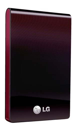LG 320GB USB 2.0 Portable Hard Drive Red Wine