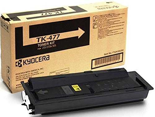 KYOCERA 1T02K30US0 Model TK-477 Black Toner Kit for use FS-6525MFP, FS-6530MFP, TASKalfa 255 and TASKalfa 305 Printers; Up to 15,000 Pages Yield at 5% Average Coverage