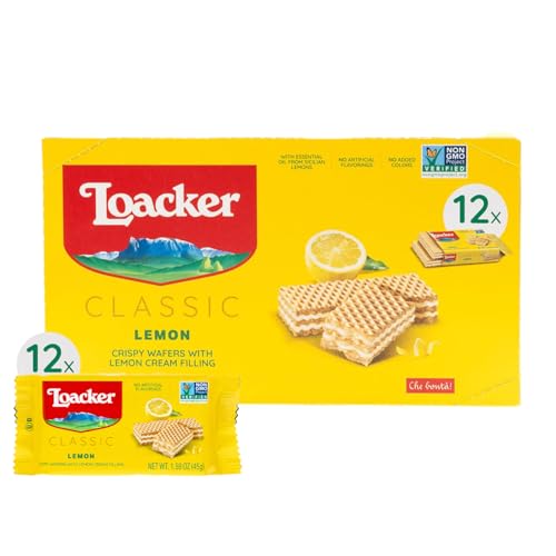 Loacker Lemon Wafers 45g 12 Pack