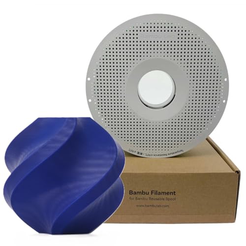 Bambu Lab PETG HF Filament 1.75mm 1kg Spool - Strong Durable 3D Printer Filament, High-Temp Resistance, Low Warp, Compatible with Bambu Lab & Most FDM 3D Printers - Blue (33600) - Spool