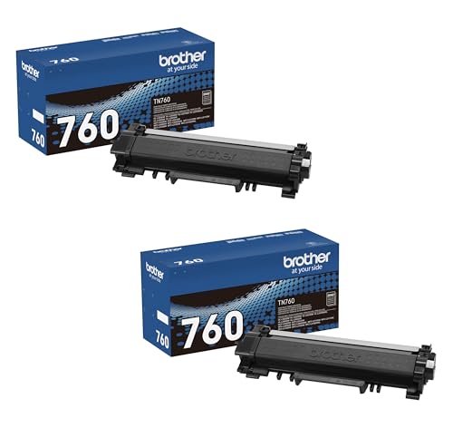 Brother TN760 High Yield Black Toner 2-Pack
