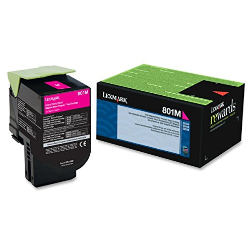 Lexmark 80C10M0 Toner Cartridge, Magenta - in Retail Packaging