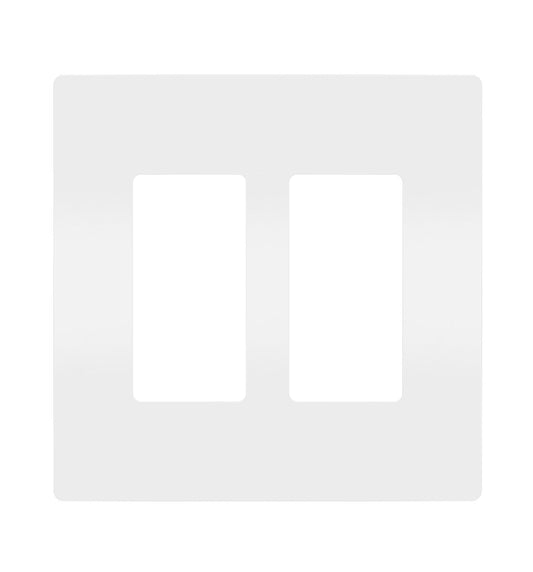 Legrand RWP262 Screwless 2-Gang Wall Plate, White, 0.065 in