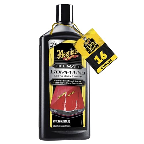 Meguiar's Ultimate Compound Micro Abrasive technology Quickly Remove Paint Defects Scratches and Swirls Hand Application or DA Polisher