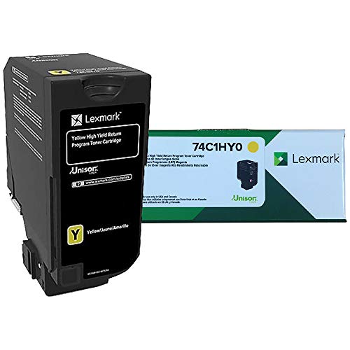 Lexmark 74C1HY0 Unison Toner Cartridge, Yellow, 1 Size