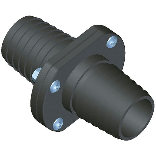 T-H Marine Double Barb Inline Scupper Valve 1-1/8" Black