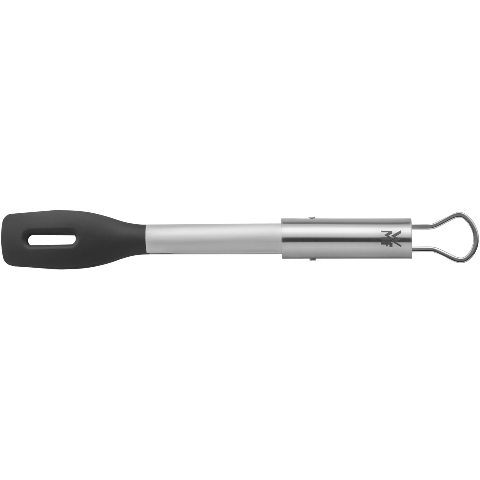 WMF 1892956030 Servierzange 32,5 cm Small BBQ Tongs for Steak, Fish, Vegetables, Locking Mechanism, Space Saving, 18/8 Stainless Steel, Silver, Black