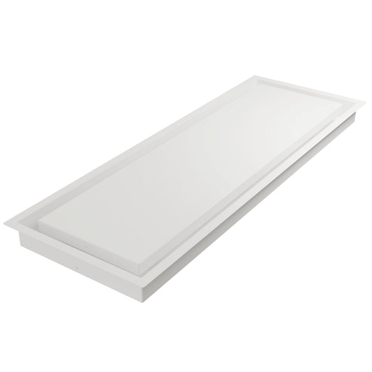 Fittes Framed Wall Vent [Luxe], Minimalist Steel HVAC Air Return Register Cover, Customizable Adjustable Airflow Solution for Home or Ceiling, 15-Min DIY Setup, Damper Included – 10"x30" – Satin White