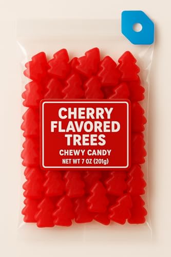 Cherry Flavored Trees Chewy, Christmas Candy Bag, 7.1 oz 034000851720