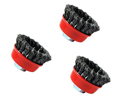 Forney 72757 Knotted Wire Cup Brush 2-3/4" 3-Pack